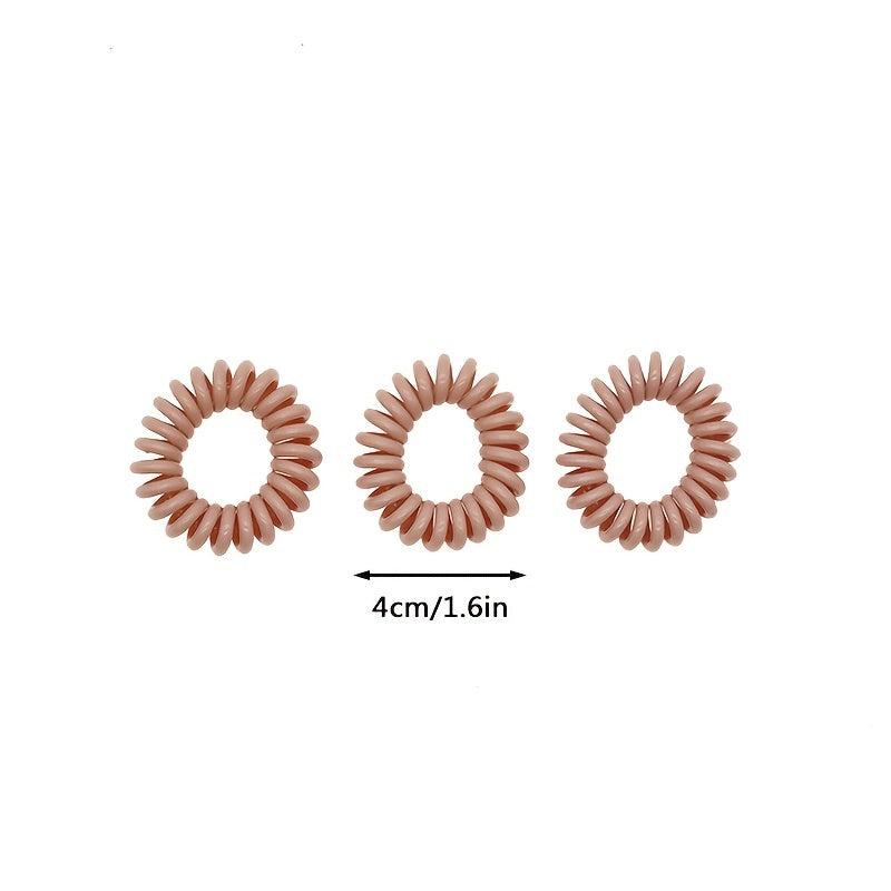 18pcs Spiral Hair Ties No Crease Coil Hair Ties Phone Cord Hair Ties