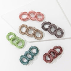 18pcs Spiral Hair Ties No Crease Coil Hair Ties Phone Cord Hair Ties