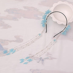 Vintage Chinese Style Hanfu Hairband with Flower Tassel