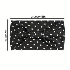 Polka Dot Wide Brim Headband Elastic Hairband Bundle