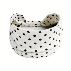 Polka Dot Wide Brim Headband Elastic Hairband Bundle