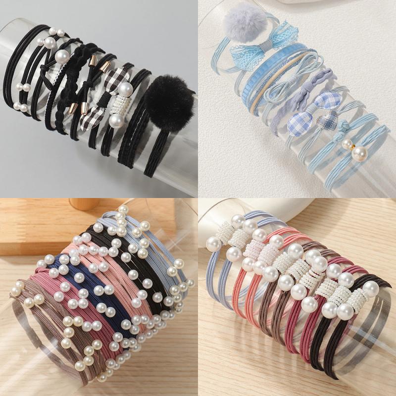 10pcs Hair Rope Rubber Band Head Rope Hair Ring Headdress