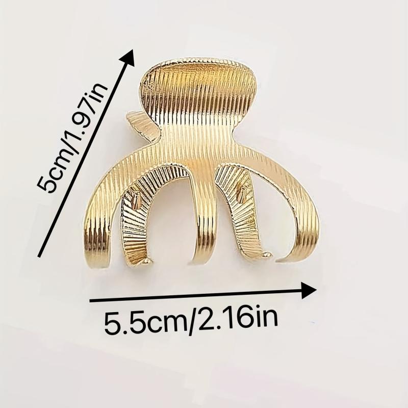 Golden Metal Hair Claw Shark Claw Ponytail Back Head Hair Hair Clip Hair Accesso