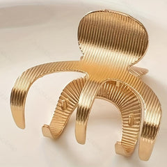 Golden Metal Hair Claw Shark Claw Ponytail Back Head Hair Hair Clip Hair Accesso