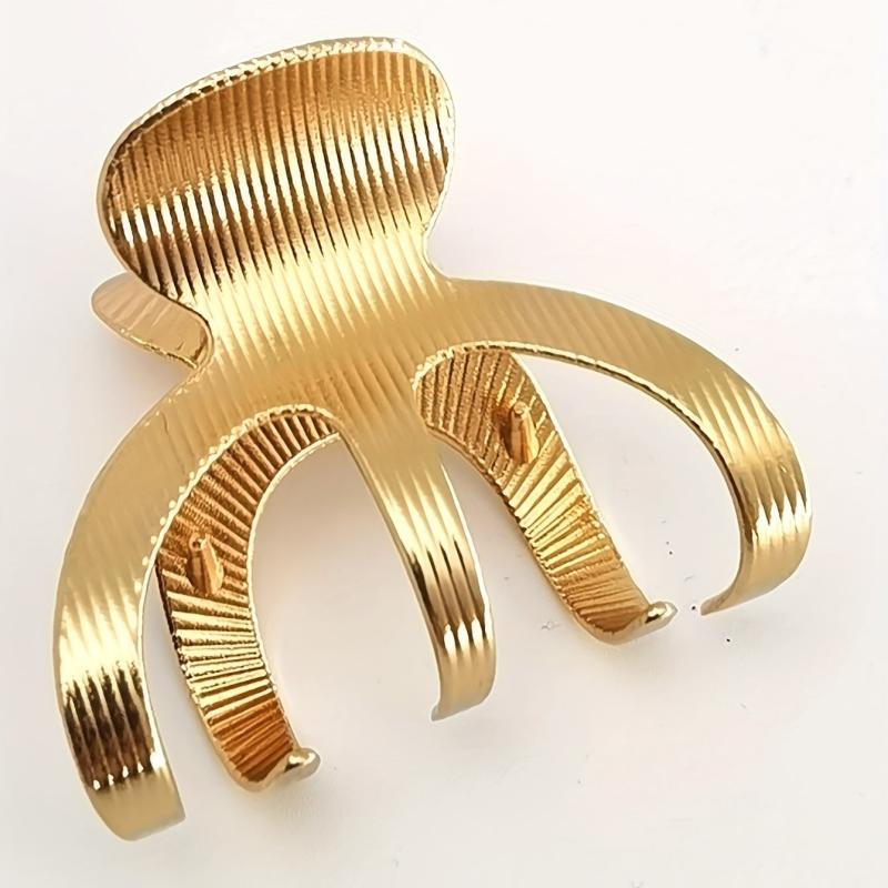 Golden Metal Hair Claw Shark Claw Ponytail Back Head Hair Hair Clip Hair Accesso
