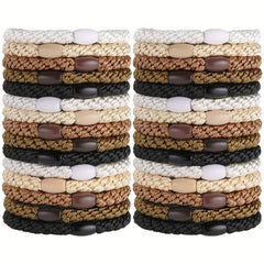 30pcs Braided Hair Ties Elastic Ponytail Holder Hair Rope Hair Accessories