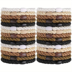 30pcs Braided Hair Ties Elastic Ponytail Holder Hair Rope Hair Accessories