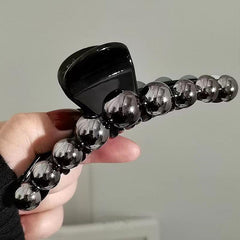 Large Hair Claw Back Head Shark Clip Headwear Faux Pearl Hair Accessories