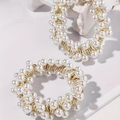 Faux Pearl Hair Tie Style Hair Rope Elastic Hair Ring Ponytail Holder