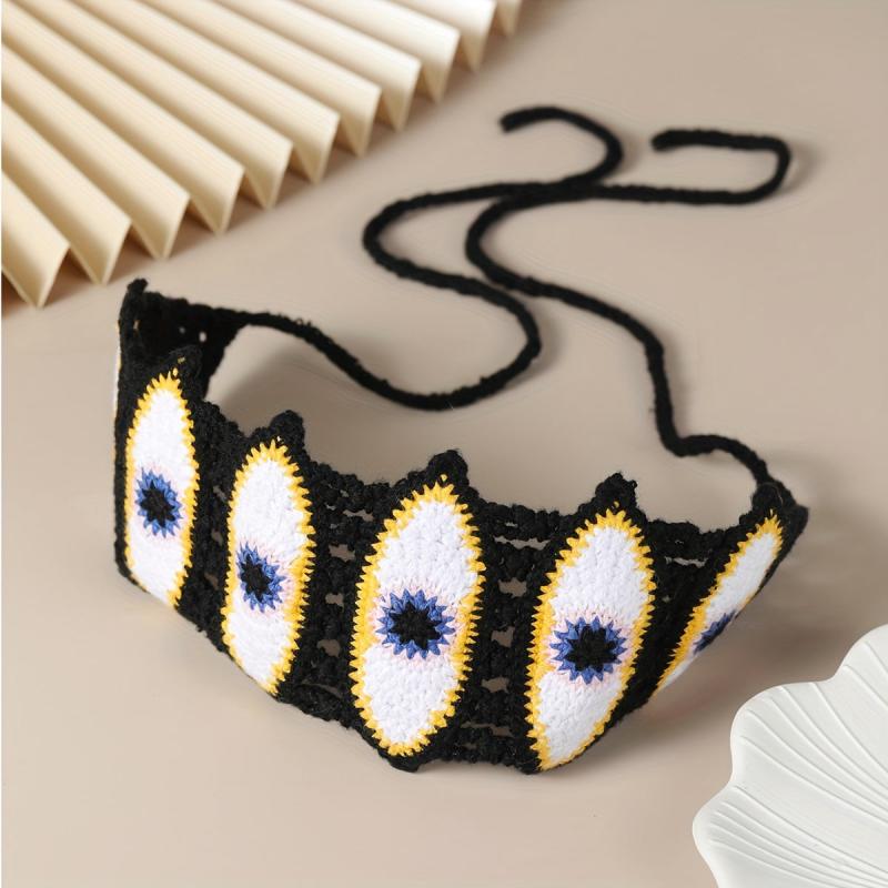 Crochet Eye Detail Headband Bohemian Style Hair Accessories