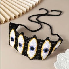 Crochet Eye Detail Headband Bohemian Style Hair Accessories