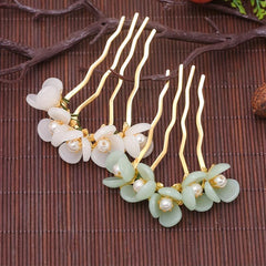Hanfu Accessories Hair Comb Hairpin Flower Headdress for Women