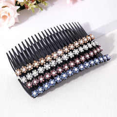 Rhinestone Hair Comb Clip Women Lady Plastic Slide Hairclip