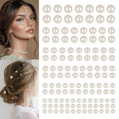 220pcs Mix Hair Pearls Stickers for DIY Crafts