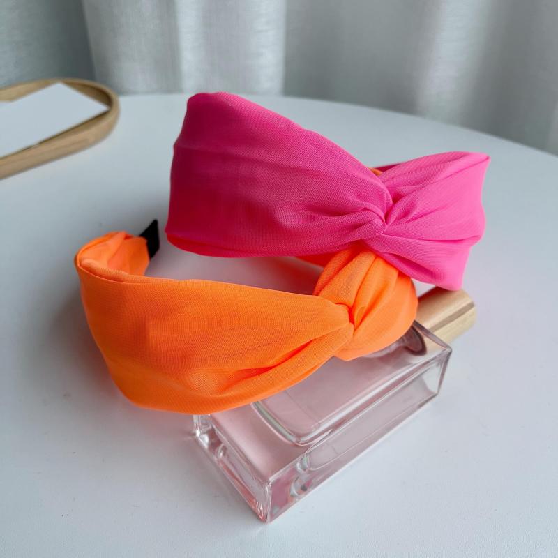 Colorful Fluorescent Cross Headband Hair Band for Women Girls
