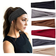 Solid Wide Headband for Women No Slip Hair Wrap Yoga Running Workout Hairband