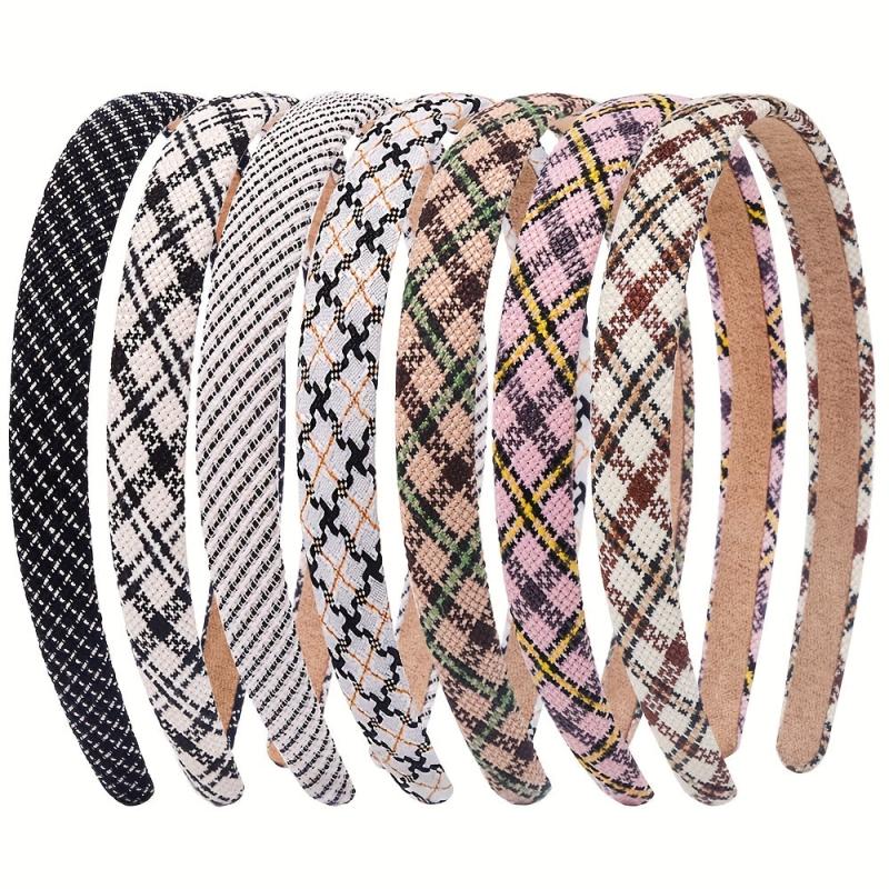 Checkered Pattern Headband Plaid Hair Band