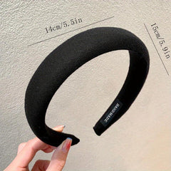 Retro Velvet Headband Wide Brim Hair Accessory