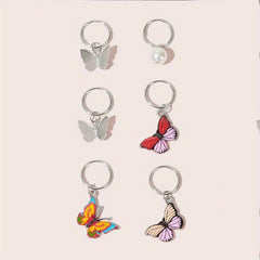 Butterfly Hair Ring for Dreadlock Braids Y2K Hair Accessories