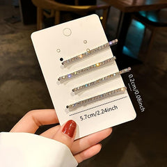 4pcs Silvery Golden Rhinestone Hairpins Bridal Hairpins