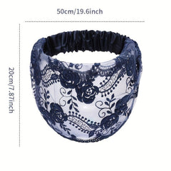 Vintage Flower Headband Lace Hair Band Stretchy Headdress Hair Accessories