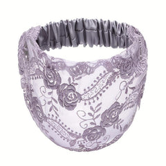 Vintage Flower Headband Lace Hair Band Stretchy Headdress Hair Accessories