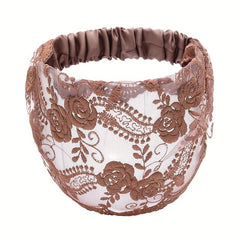 Vintage Flower Headband Lace Hair Band Stretchy Headdress Hair Accessories