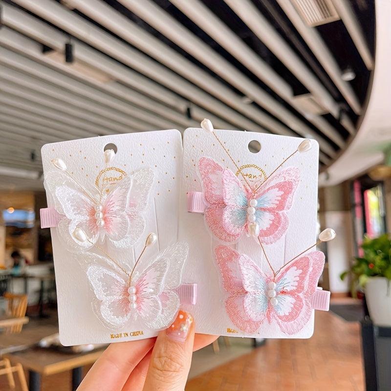 Butterfly Sweet Hair Clip Embroidery Simulation Pastoral Style Daily Dress