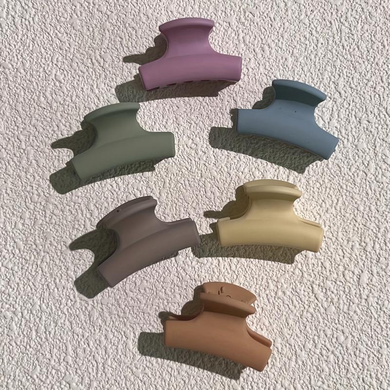 6pcs Frosted Hair Clips For Women Large Hair Clip Backe Head Clip