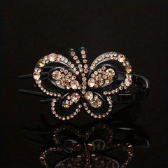 Colorful Hollow Butterfly Hair Clip Rhinestone Hairpin Headwear