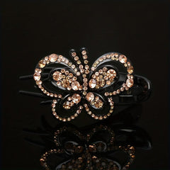 Colorful Hollow Butterfly Hair Clip Rhinestone Hairpin Headwear