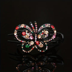 Colorful Hollow Butterfly Hair Clip Rhinestone Hairpin Headwear