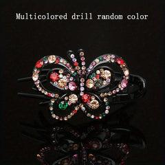 Colorful Hollow Butterfly Hair Clip Rhinestone Hairpin Headwear