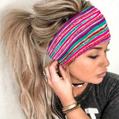 Colorful Sports Sweatband Elastic Headband Hair Accessories