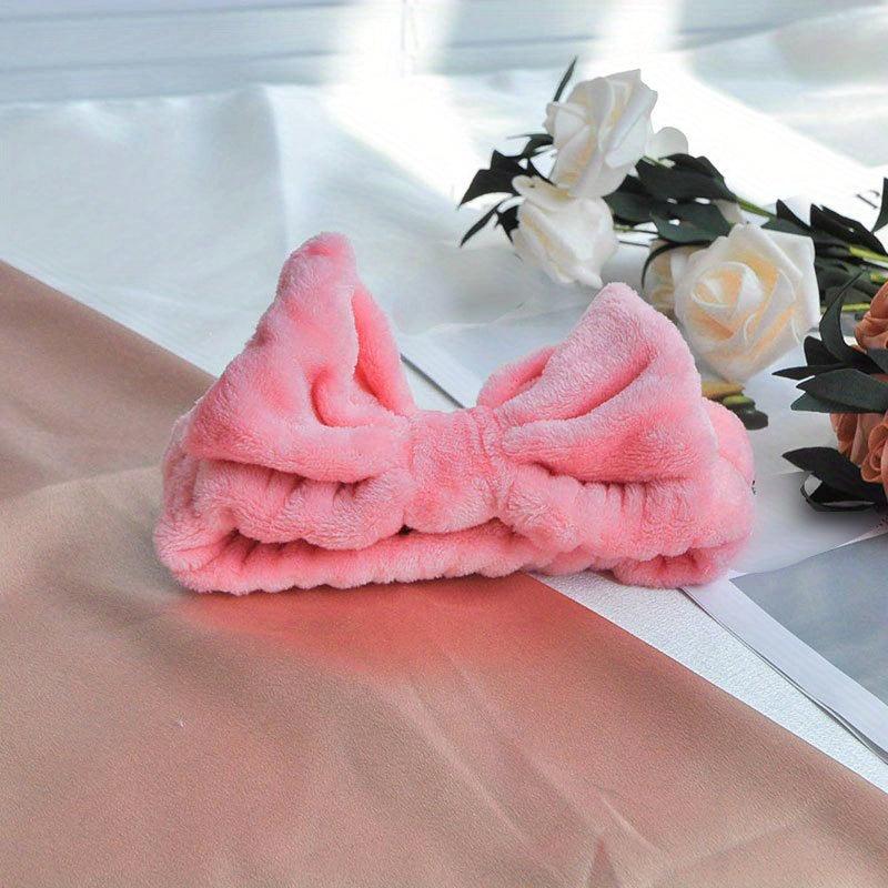 Solid Headband Bowknot Hair Band Soft Flannel Hair Accessories