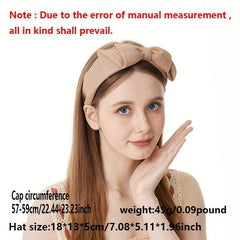 Checkered Bow Headband Sweet Headdress Hair Accessories for Women Girls