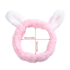 Easter Rabbit Ear Headband Wash Face Makeup Spa Hair Band Headwrap