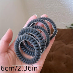 Frosted Spiral Hair Tie Elastic Coil Hair Tie Style Hair Rope