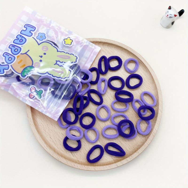 50pcs Small Candy Rubber Band Hair Rope Elastic Ponytail Holder Hair Accessories