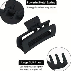 Matte Hair Claw Clip Non Slip Strong Hold Grip Hair Jaw Clip