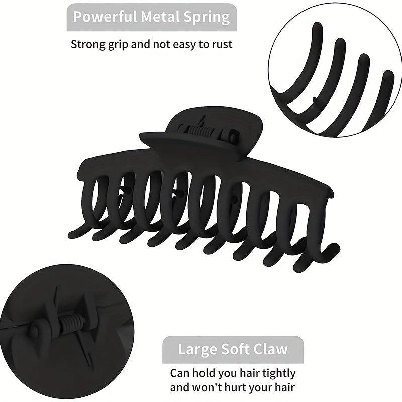 Matte Hair Claw Clip Non Slip Strong Hold Grip Hair Jaw Clip