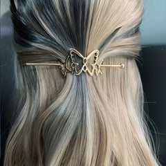 Butterfly Hair Slide Stick Hair Pin Barrette Hair Bun Maker Clip
