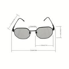 Polygonal Anti Light Glasses For Women Men Students