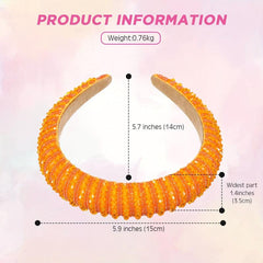 Rhinestone Headband Wide Hair Band Hair Accessories