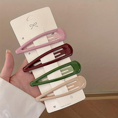 4pcs Large Glossy Snap Clip Hair Clip for Women Girls Baby