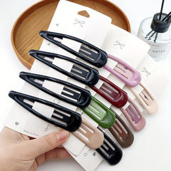 4pcs Large Glossy Snap Clip Hair Clip for Women Girls Baby