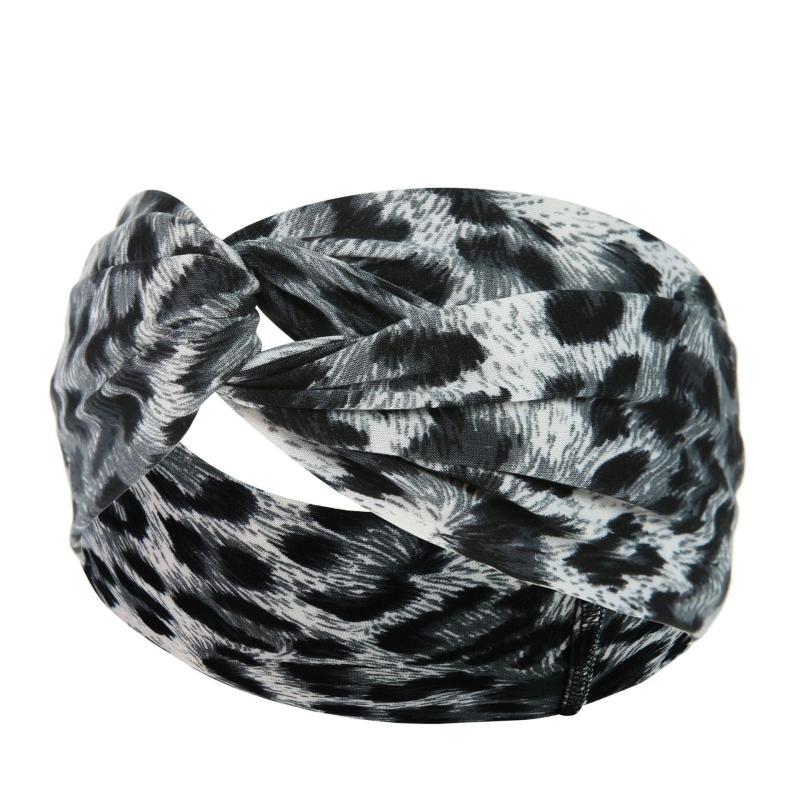 Bohemian Flower Printed Hair Band Knitted Headband Sweat-absorbing
