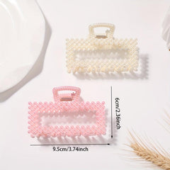 Faux Pearl Claw Clip Hair Clip Style Hairclip Women Girls Thick Hair