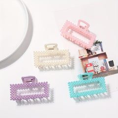 Faux Pearl Claw Clip Hair Clip Style Hairclip Women Girls Thick Hair
