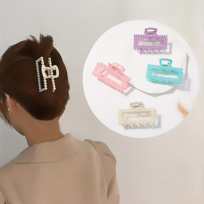 Faux Pearl Claw Clip Hair Clip Style Hairclip Women Girls Thick Hair